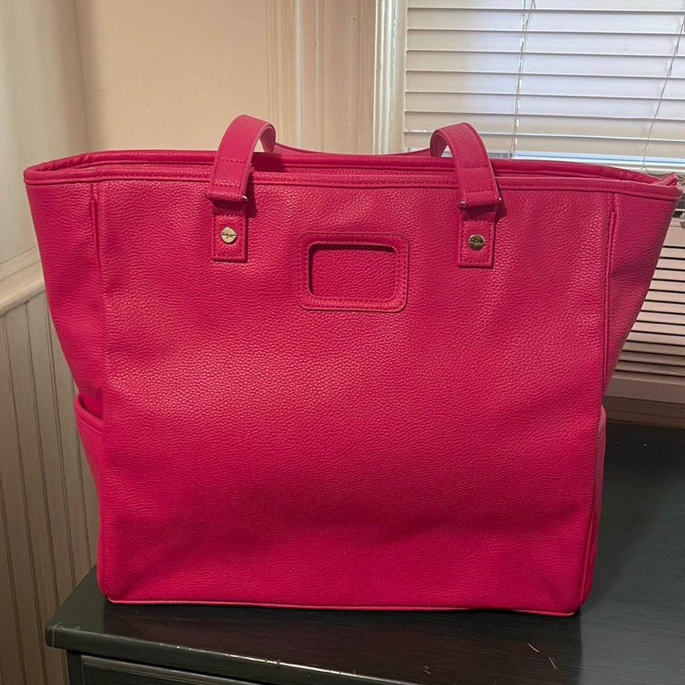 thirty-one Hot Pink Leather Tote
